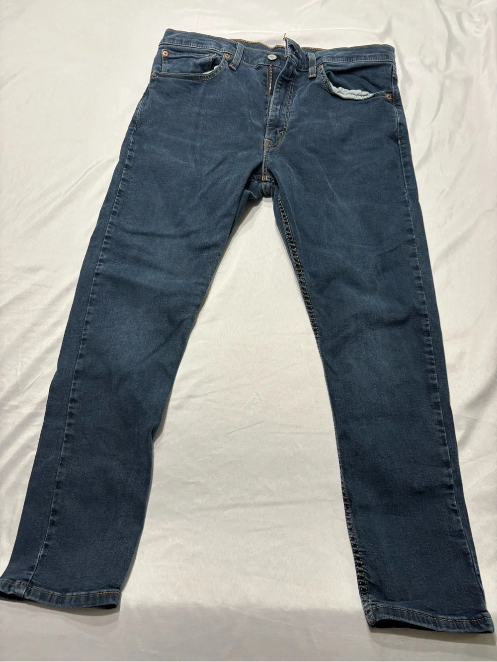 Levi's 512 34x30 Men's Skinny Jeans in Dark Blue Wash